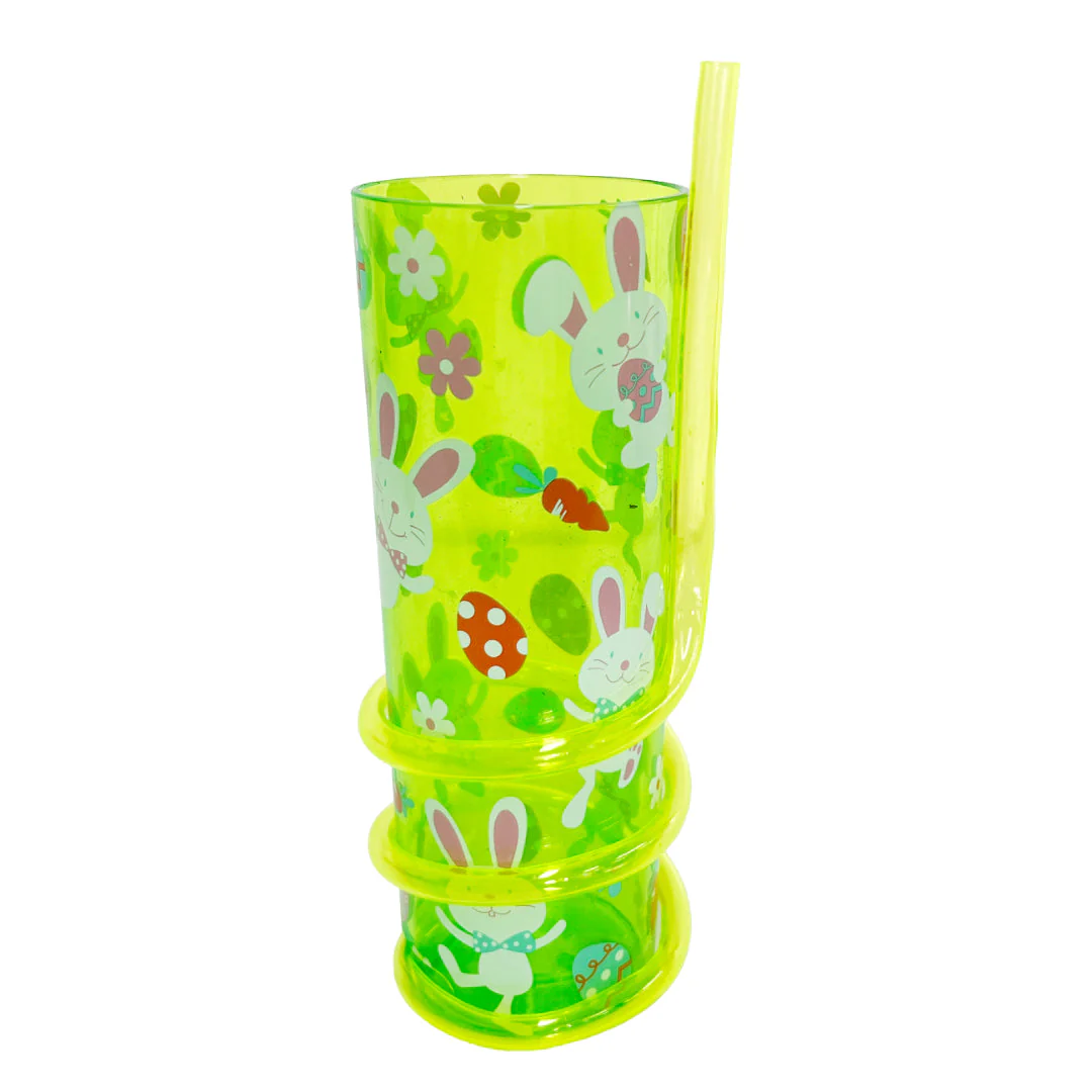 Easter Cup Spiral Straw 330mL Assorted - Image 3
