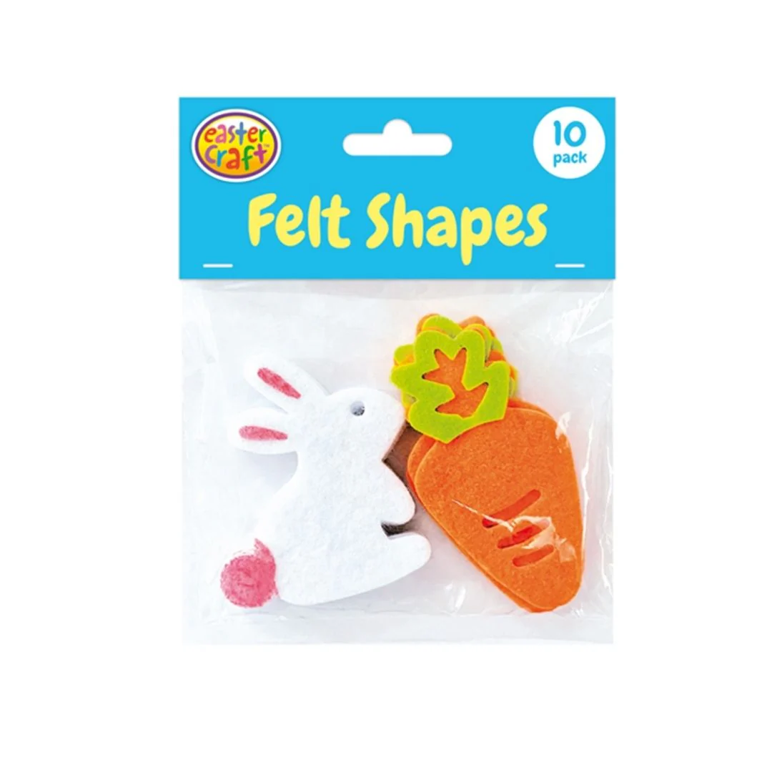 Felt Bunnies & Carrots 10pc