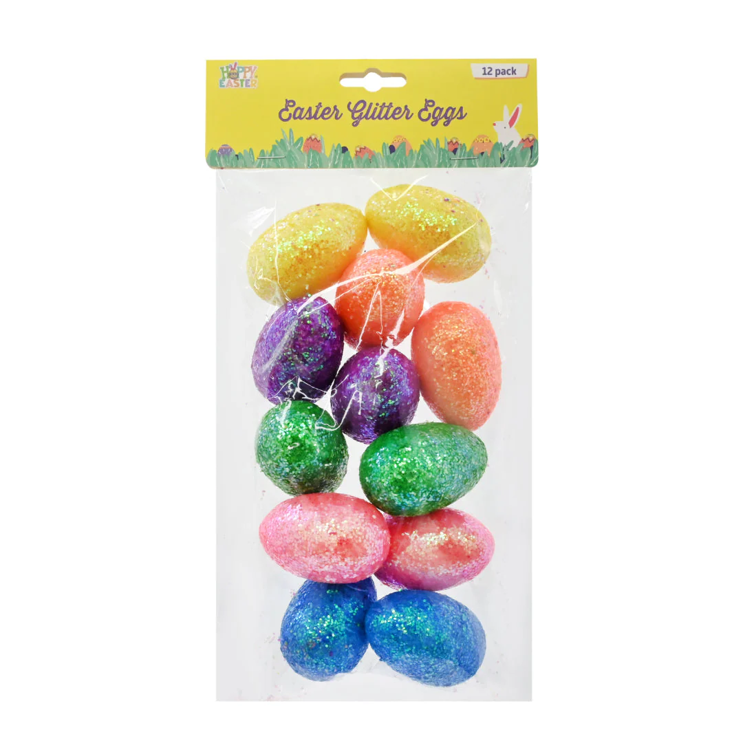 Easter Glitter Eggs 12pk