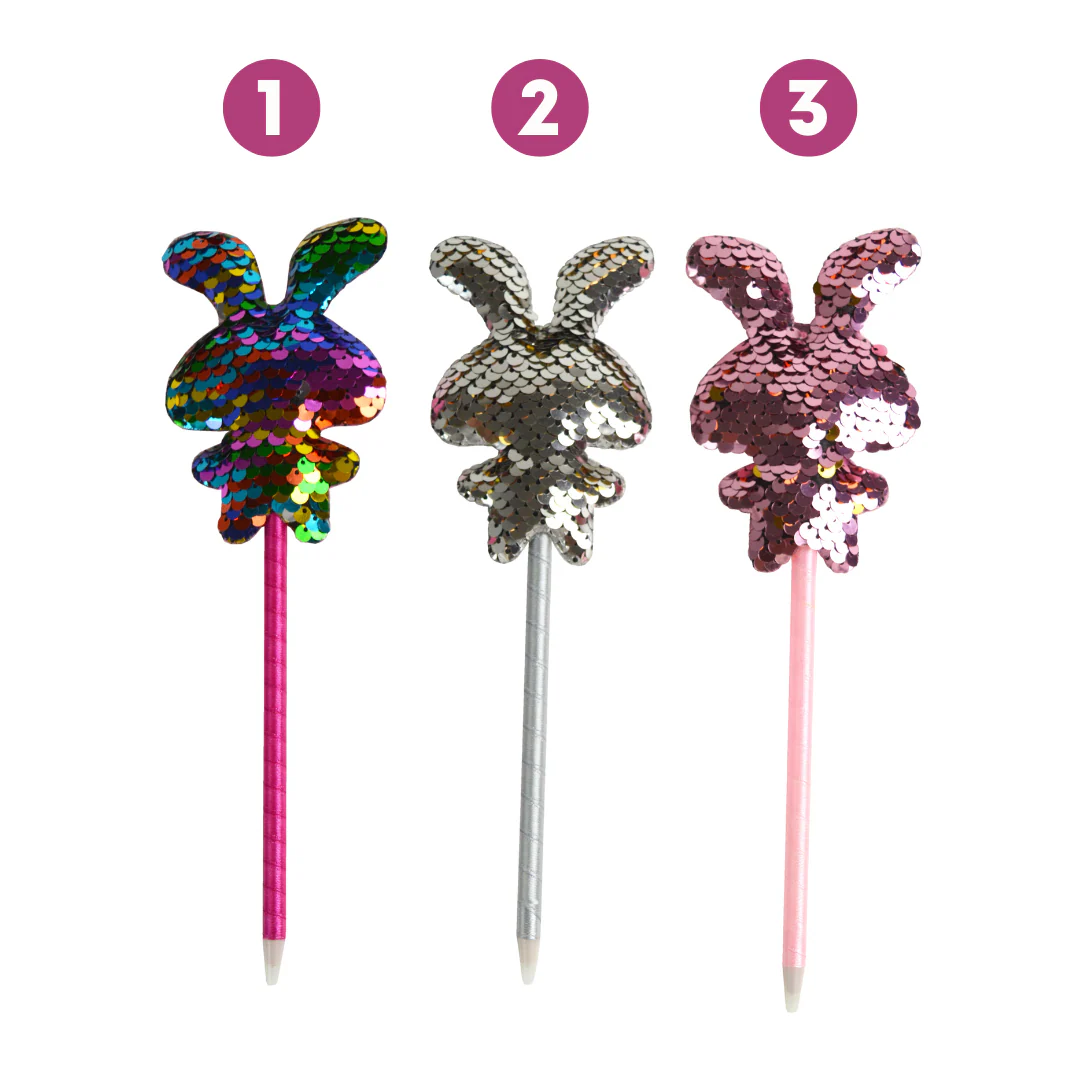 Easter Sequin Bunny Pens 3 Asstd