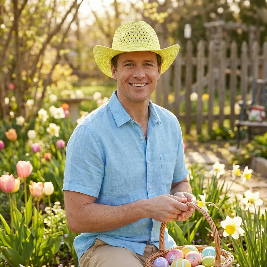 Easter Straw Cowboy Hat Assorted - Image 7