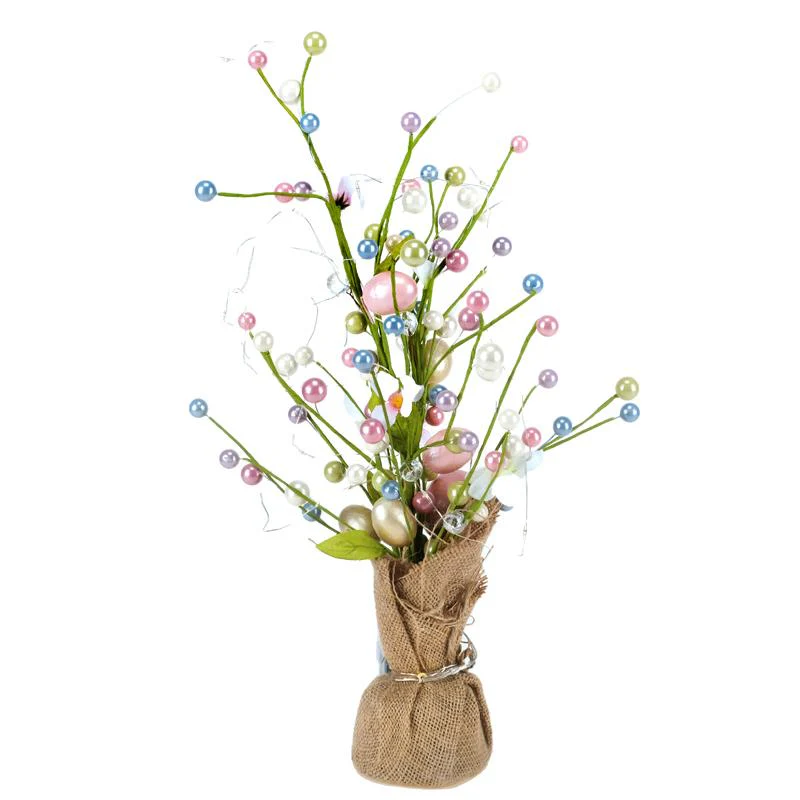 Easter Tree LED Battery Operated Finish Balls & Eggs 45cm