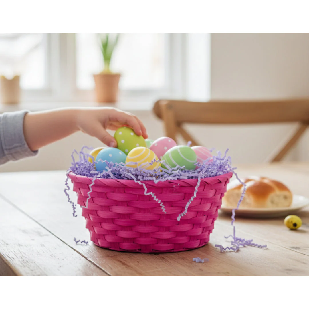 Easter Woven Basket Round Assorted - Image 7
