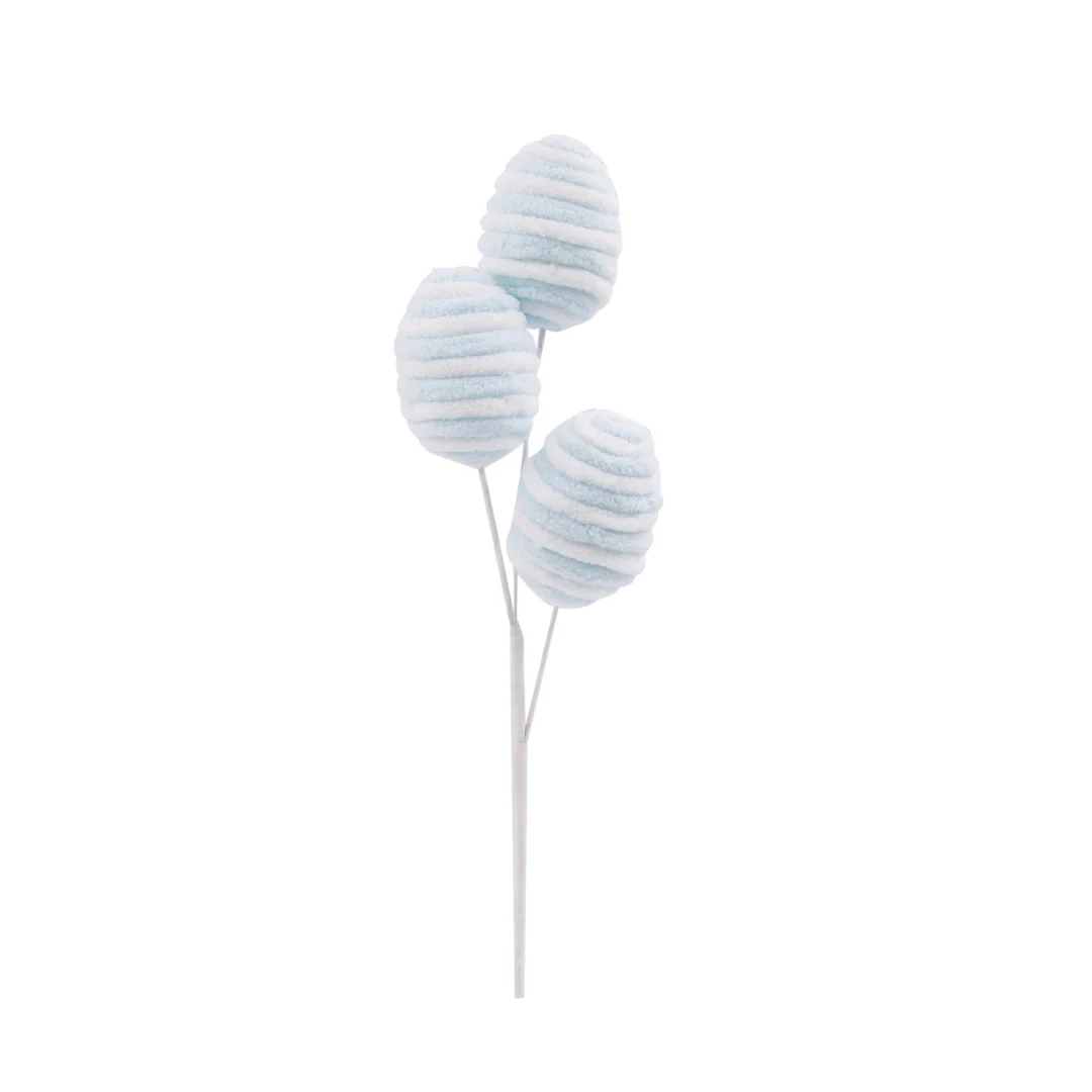 BLUE EGGS w/STEM 40CM
