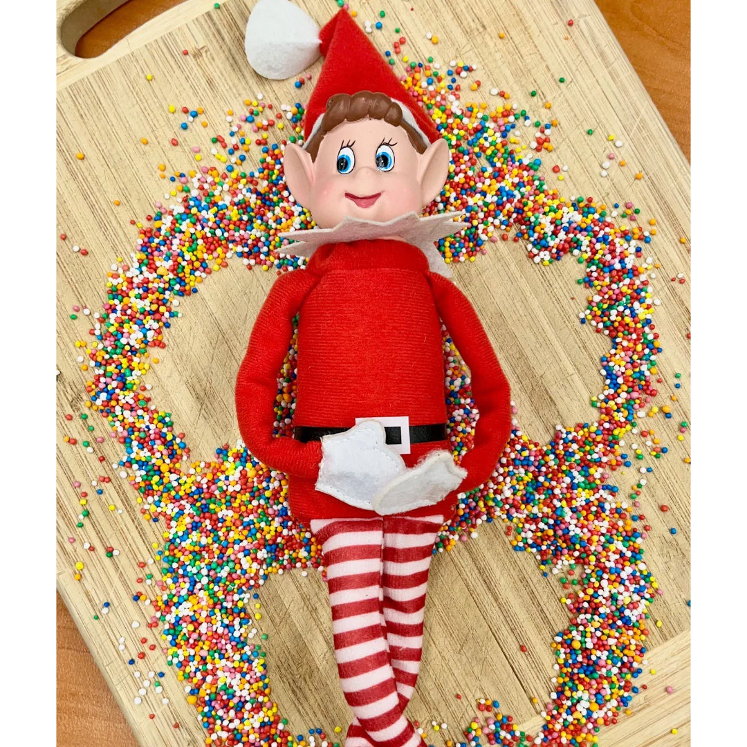 Elf Doll Mischiev-Elf Posable Tie-Card - Image 2