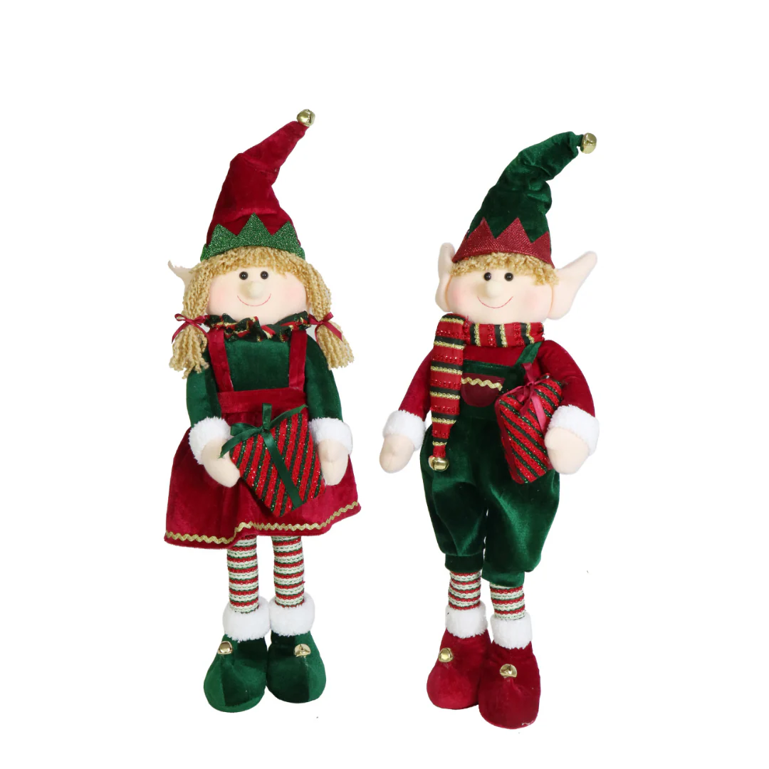 Elf Standing DK 60cm Green Burgundy Assorted