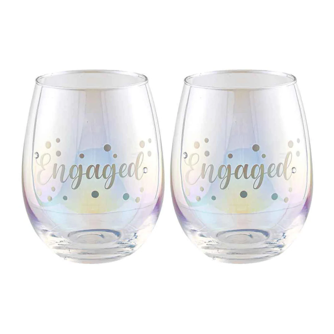 Engaged Stemless Holographic Set of 2 560ml