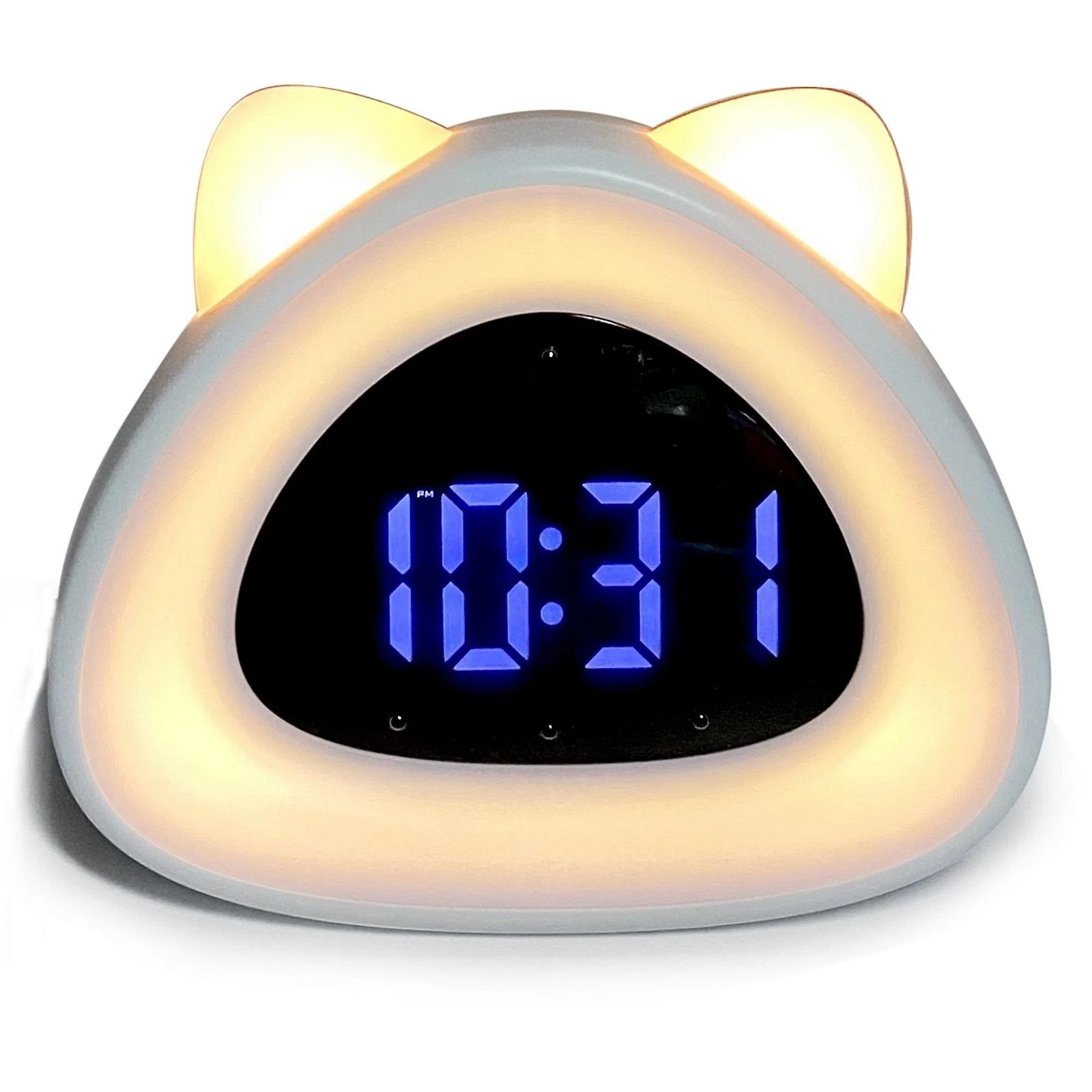 Eurie Cat Ears Sunrise Light Digital Alarm Clock 13x6.5x11cm Assorted - Image 3