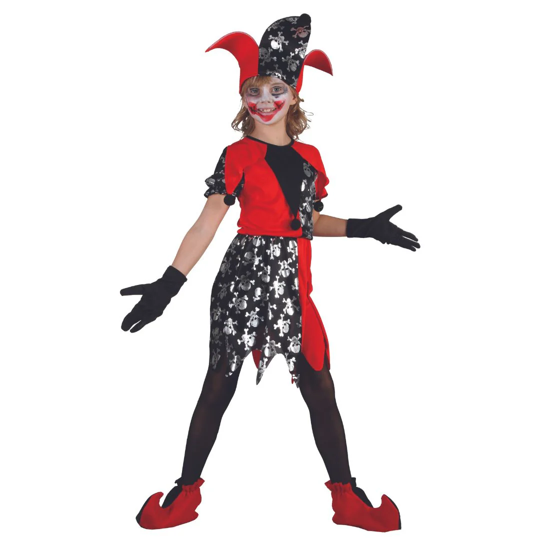 Evil Jester Girls Costume