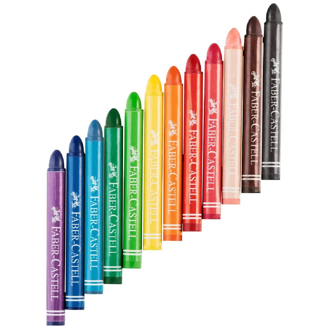 Faber Castell Jumbo Wax Crayons, Assorted – Pack of 12 - Image 4