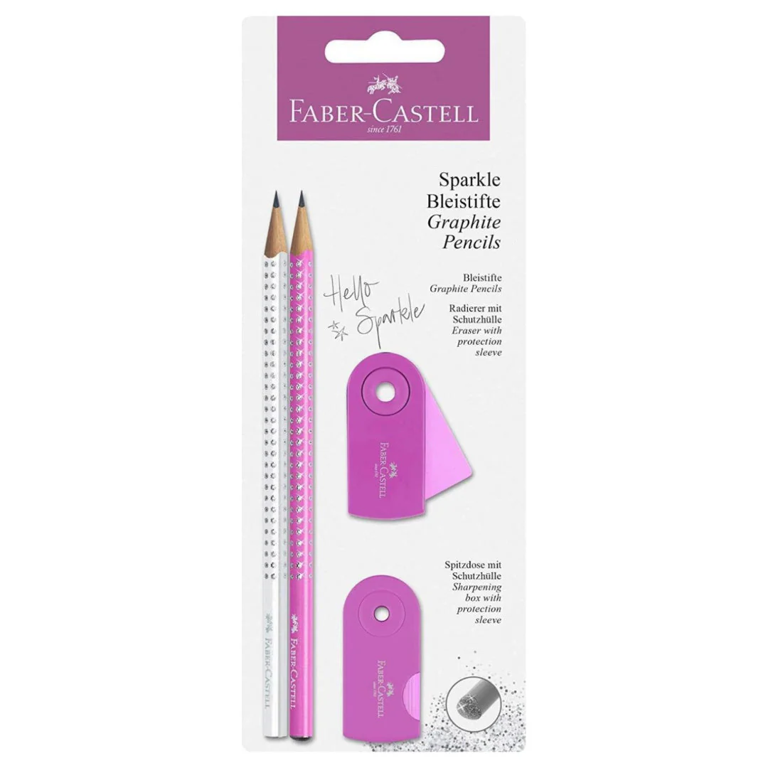 Faber Castell Pencil set Sparkle pearl pink/white BC