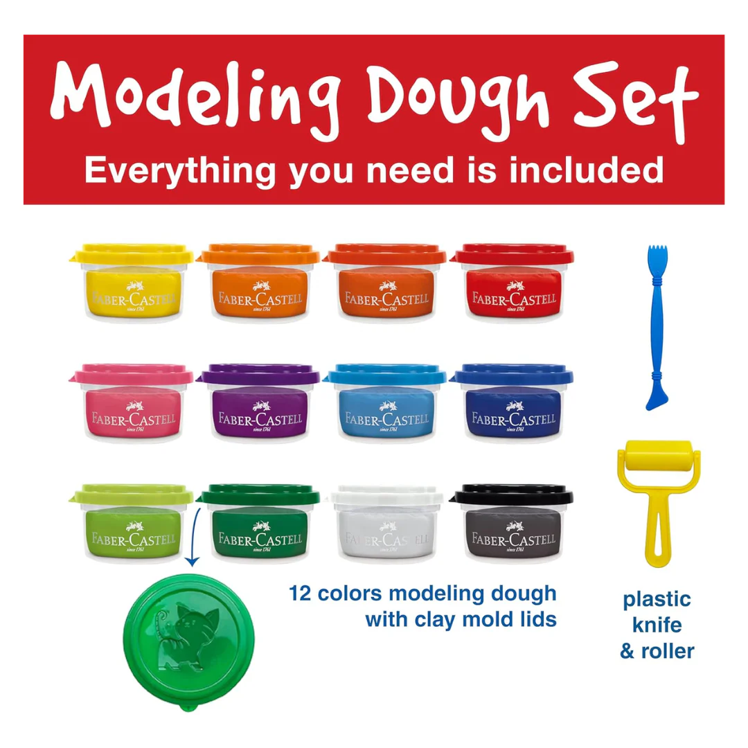 Faber Castell Little Creatives Super Soft Modelling Dough 12pk - Image 2
