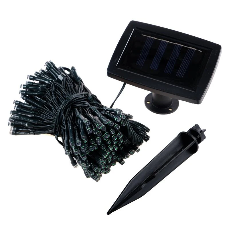Fairy Light Solar 200 LED 13.5m Total Length Cool White and Blue 2 Functions - Image 4