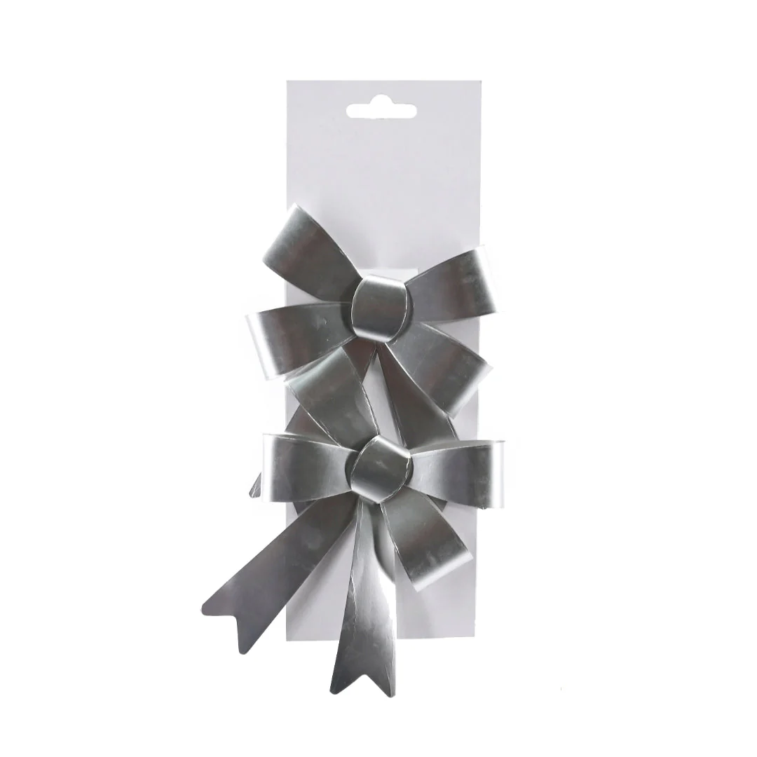 Fancy Present Bow Matte Metallic 2pk Assorted - Image 2