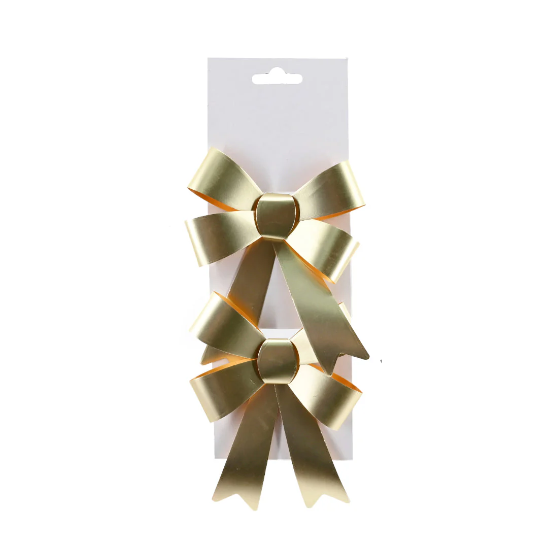 Fancy Present Bow Matte Metallic 2pk Assorted - Image 3