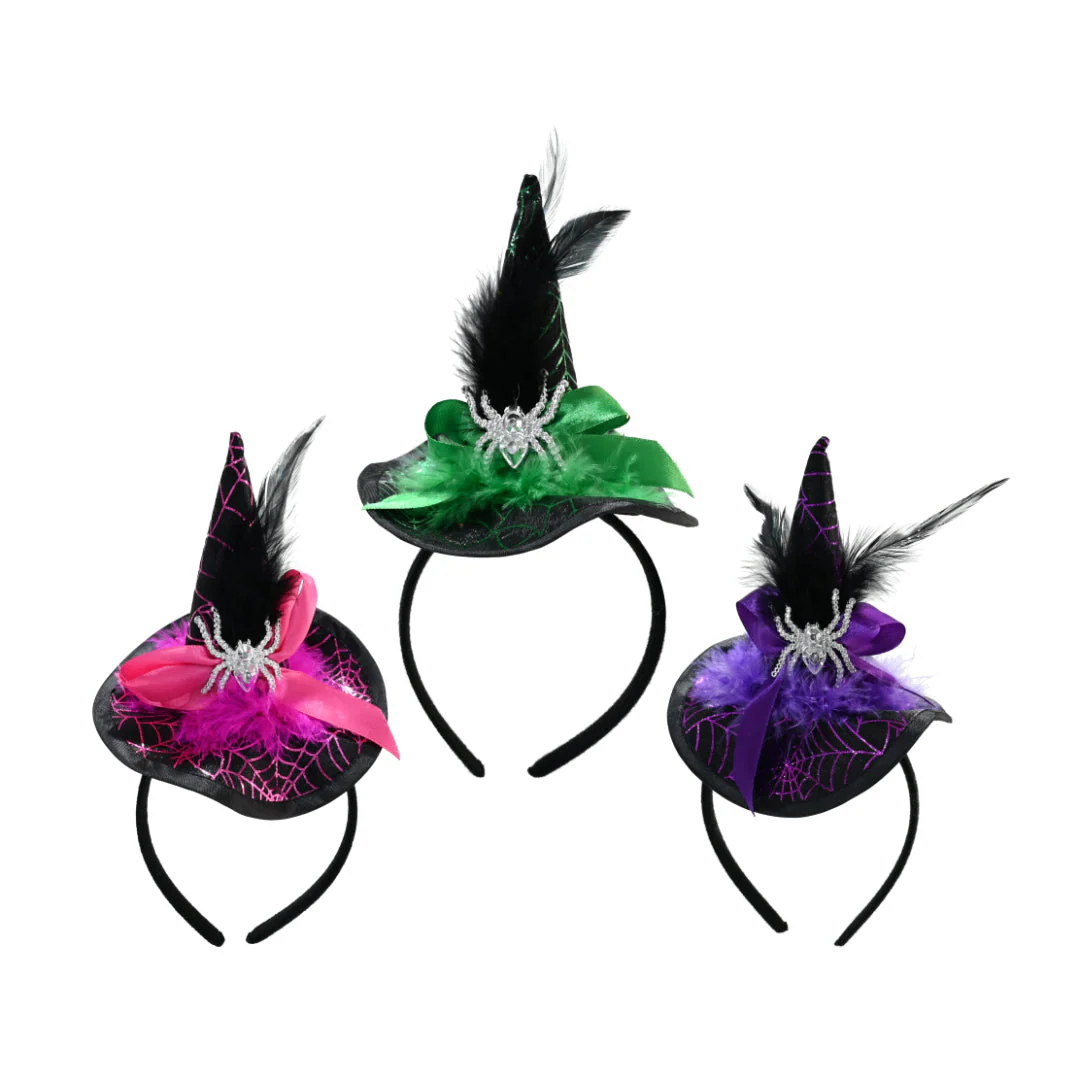 Fancy Witch Hat Headband Assorted