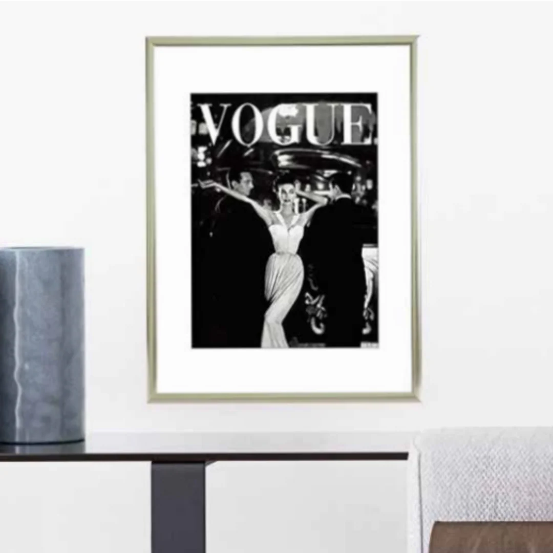 Fashion Prints Photo Frame A3 Matted to A4 With a Champagne Frame Assorted