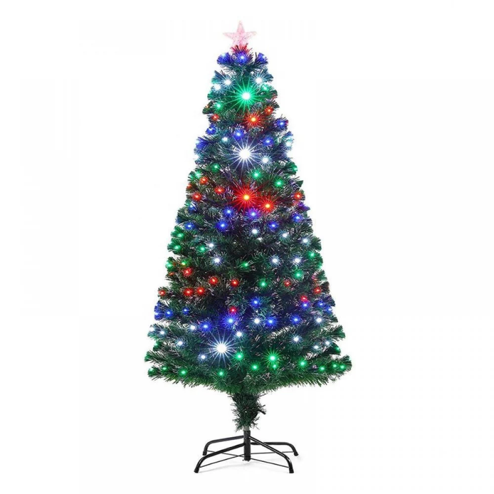 Fiber Optic Christmas Full Green Tree 1.2m Multi LED - Image 2