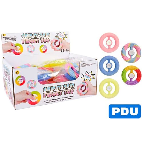 Fidget Spinner with Colourful Grip