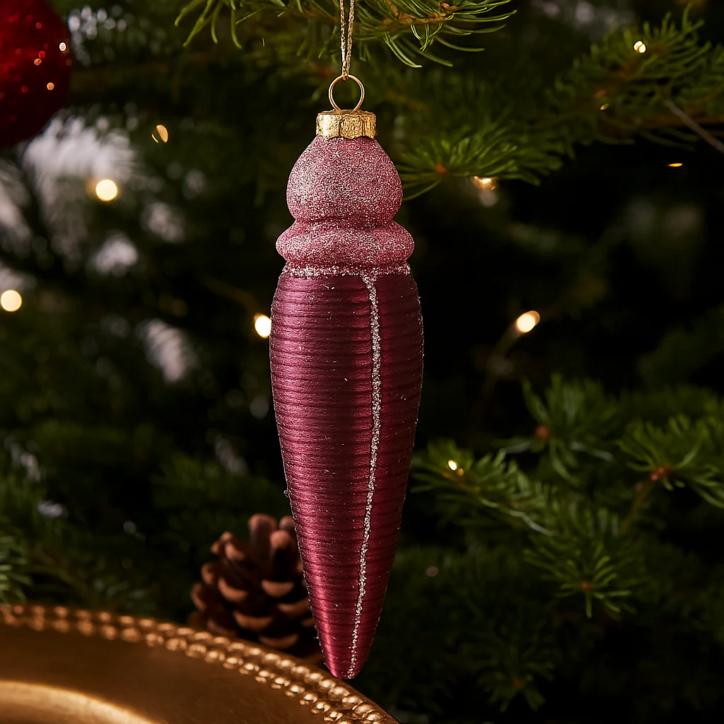 Finial Tree Ornament 21cm Pink