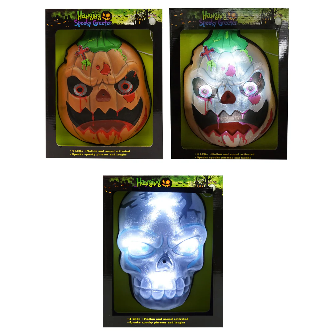 Flash Pumpkin / Skull Hanging Deco 3 Asstd - Image 2