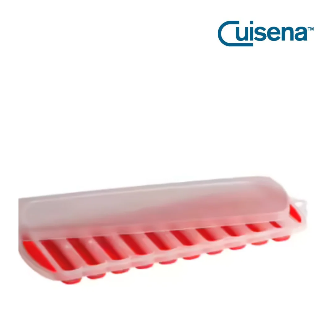 Cuisena Ice Maker Flexible Ice Stick Tray with Lid Red - Image 2
