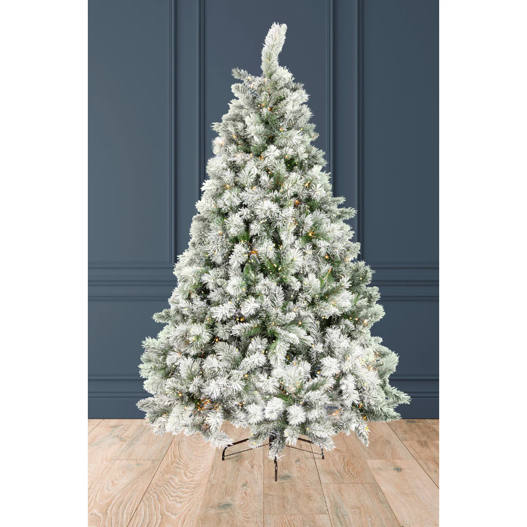 XMAS TREE FLOCKED MIXED PINE 7FT 210cm