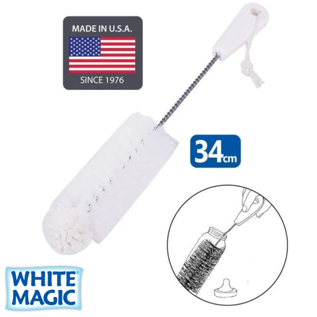 Foam Tipped Baby Bottle Washing Brush White Magic - Image 2