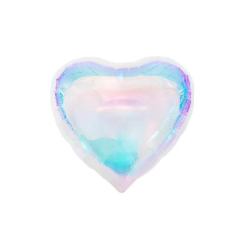 FOIL BALLOON 60CM IRIDESCENT HEART DECROTEX