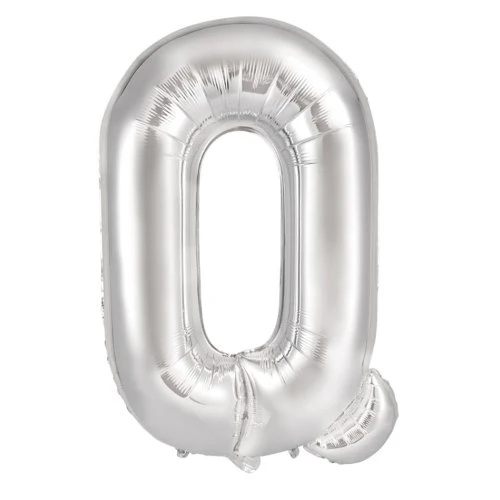 FOIL BALLOON 86CM DECROTEX SILVER - Q