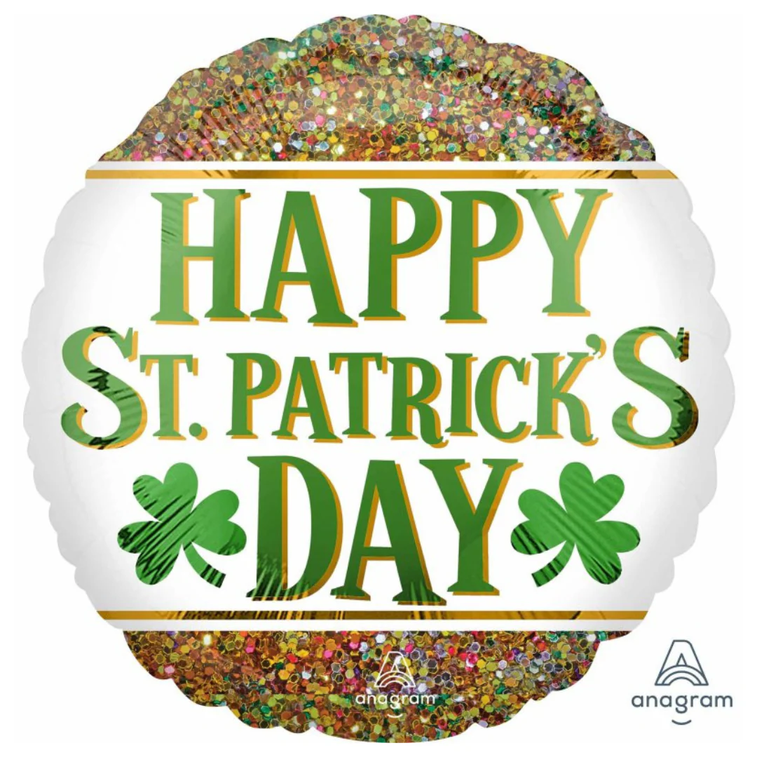 Foil Balloon Standard HX Happy St Patrick s Day S40 45cm