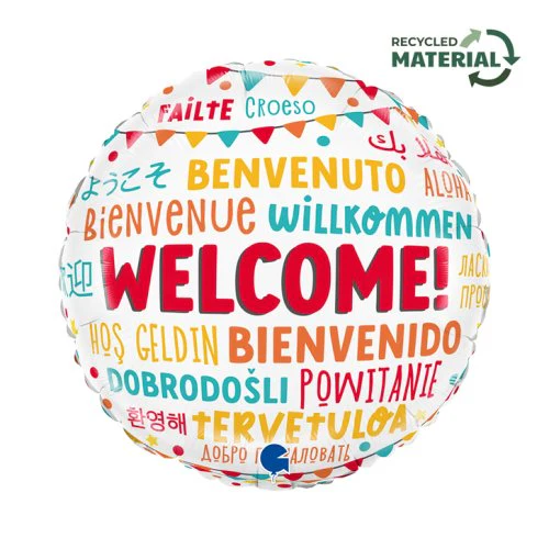 Foil Balloon Welcome 18inch Round