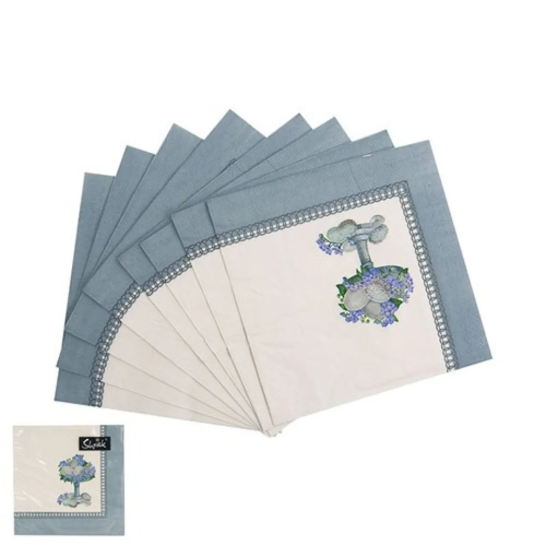 20PK 2PLY FRENCH LINEN LOOK EASTER PAPER NAPKIN 33x33CM