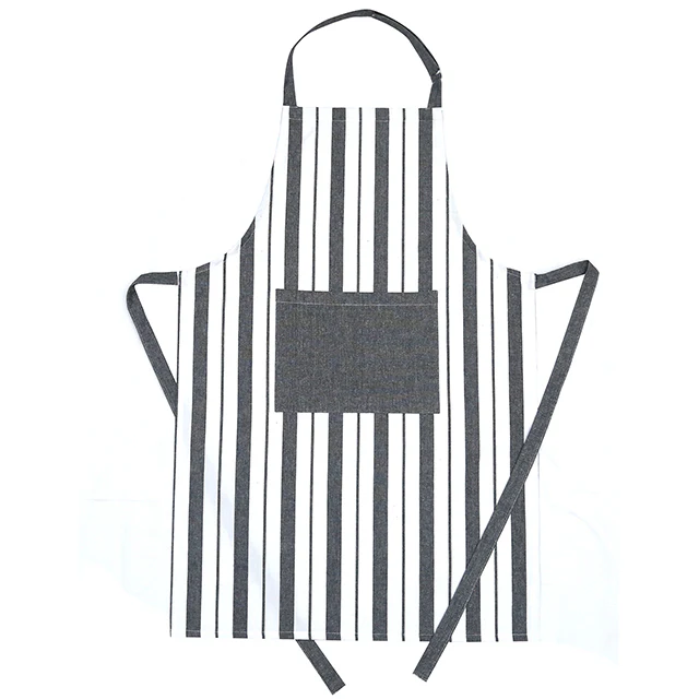 French Stripe Apron60x90 Black