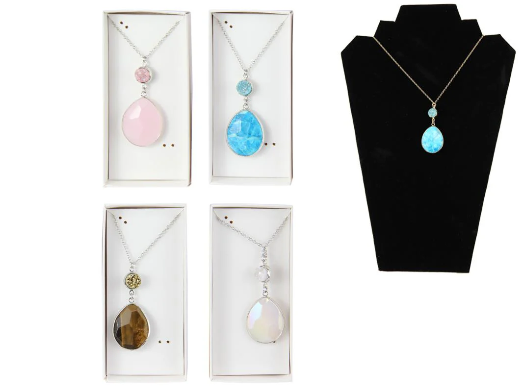 GEMSTONE NECKLACE JEWELLERY 8 ASSTD