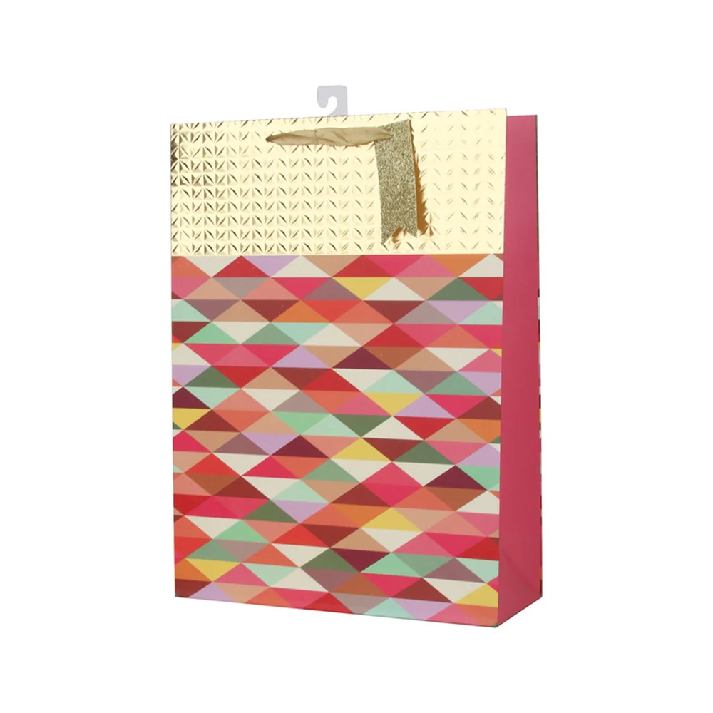 GEOMETRIC EMBOSSED GIFT BAG XL