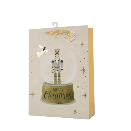 Gift Bag Nutcracker Snowglobe 30x42x12cm Xlarge