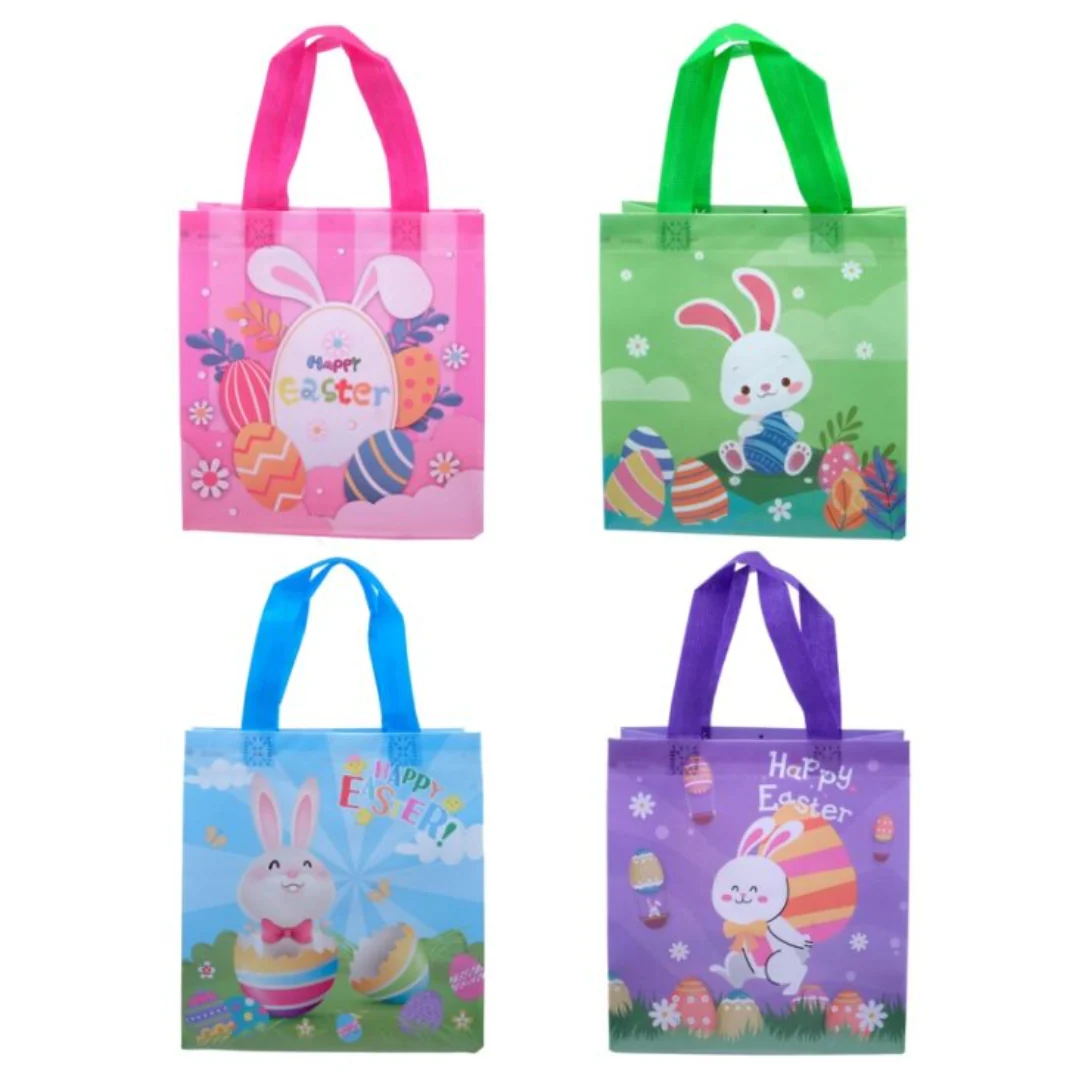 Gift Bag Reusable Easter 4pk Small Assorted - Image 3