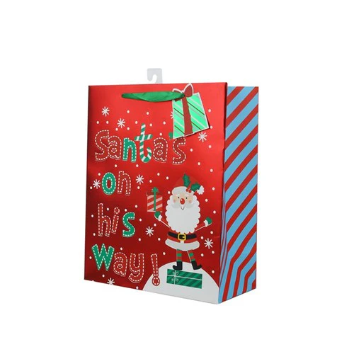 Gift Bag Santas On His Way 26x32x12cm Large
