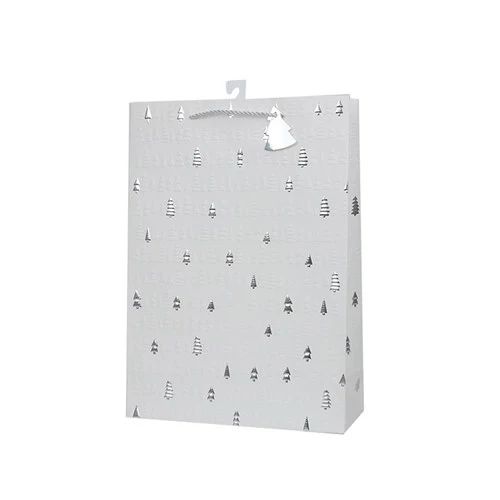 Gift Bag Silver Tree 30x42x12cm Xlarge