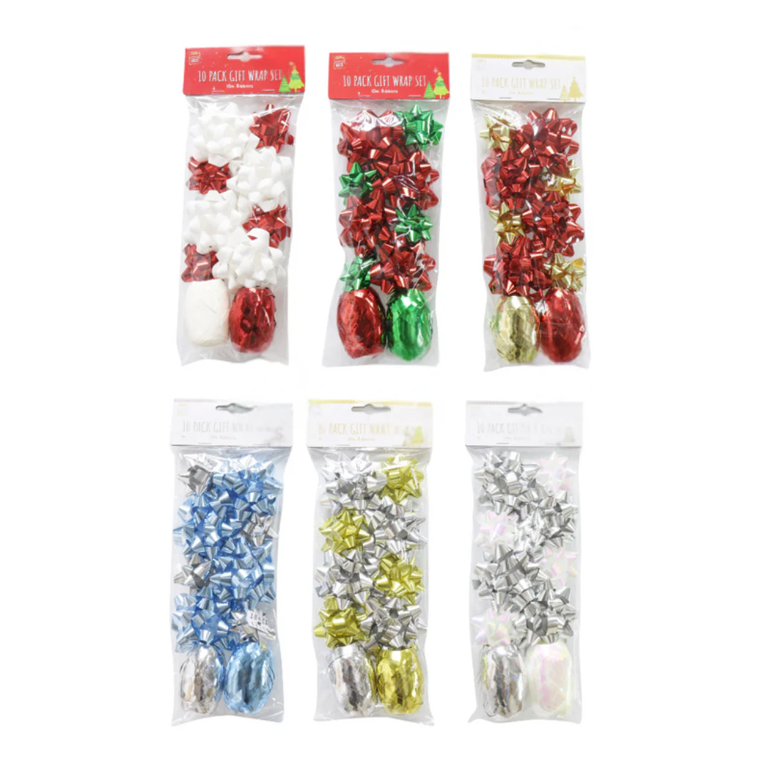 Gift Wrapping Set Two Tone 10pk Assorted
