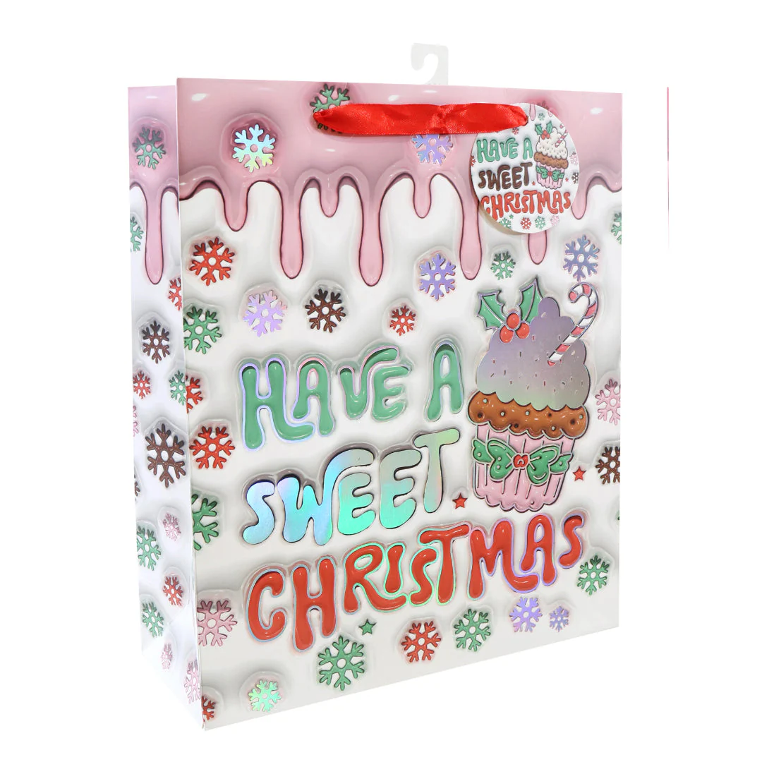 Giftbag Lge Sweet Christmas Laser Assorted - Image 4