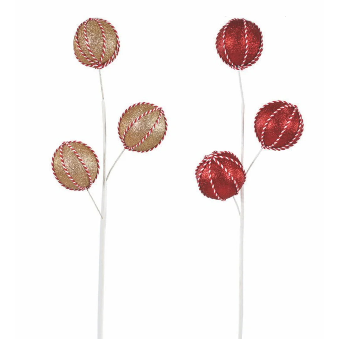 Gingerbread Ball Spray 65cm Assorted