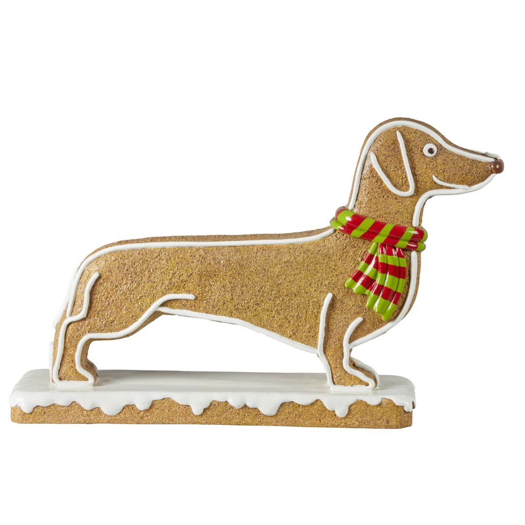 Gingerbread Christmas Dog Display 81cmL - Image 2