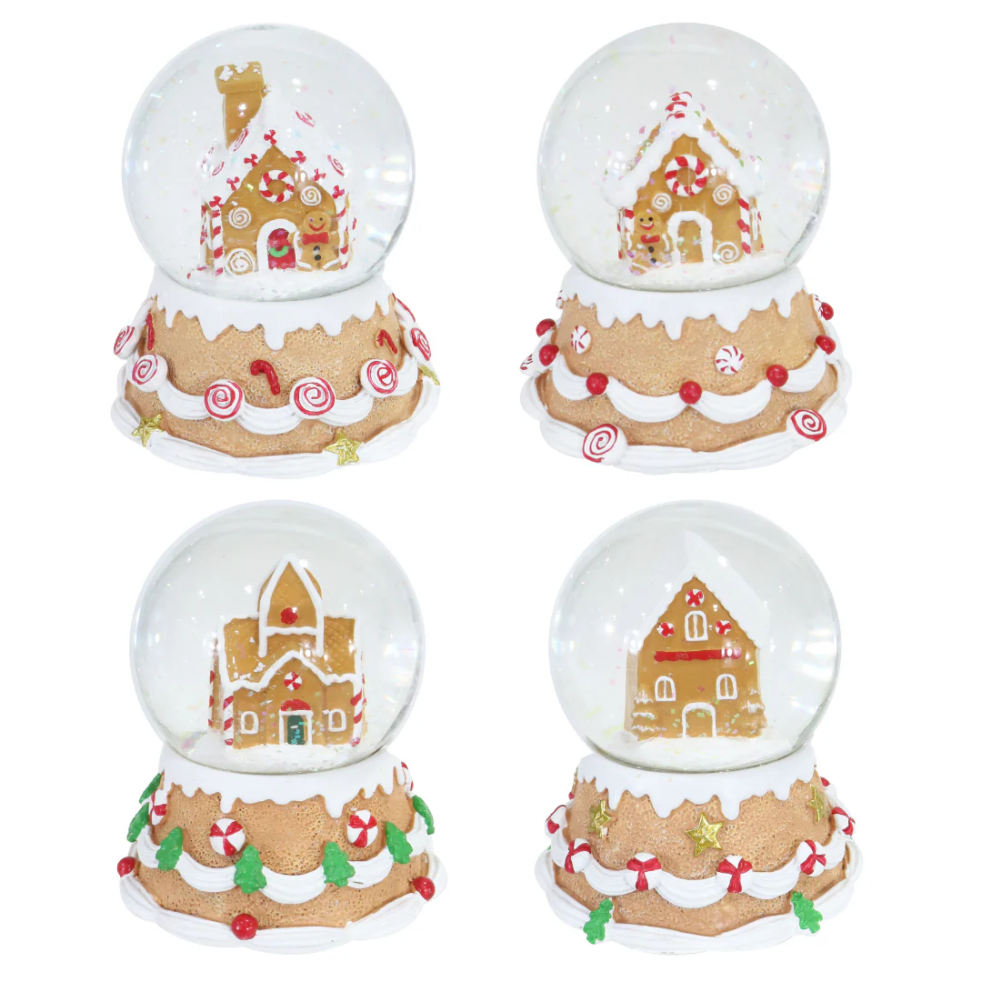 Gingerbread House Waterball 65mm Assorted