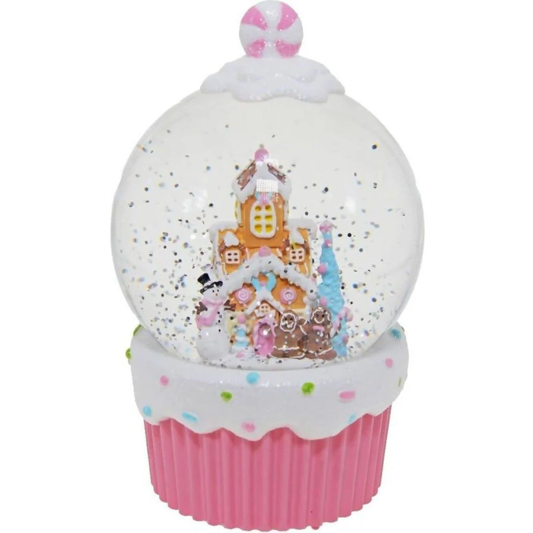 Gingerbread Led Waterball Warm white 19.5cm Battery Operated