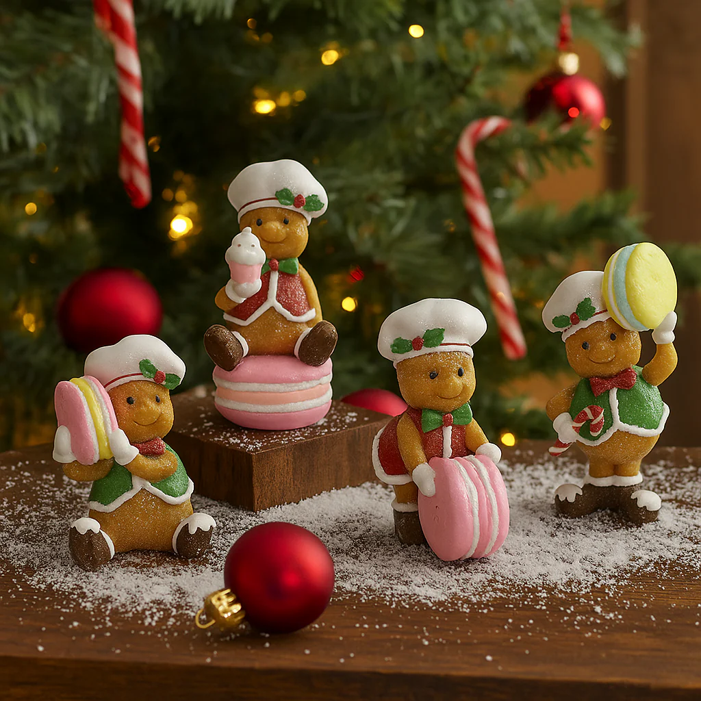 Gingerbread Macarons Decor Assorted