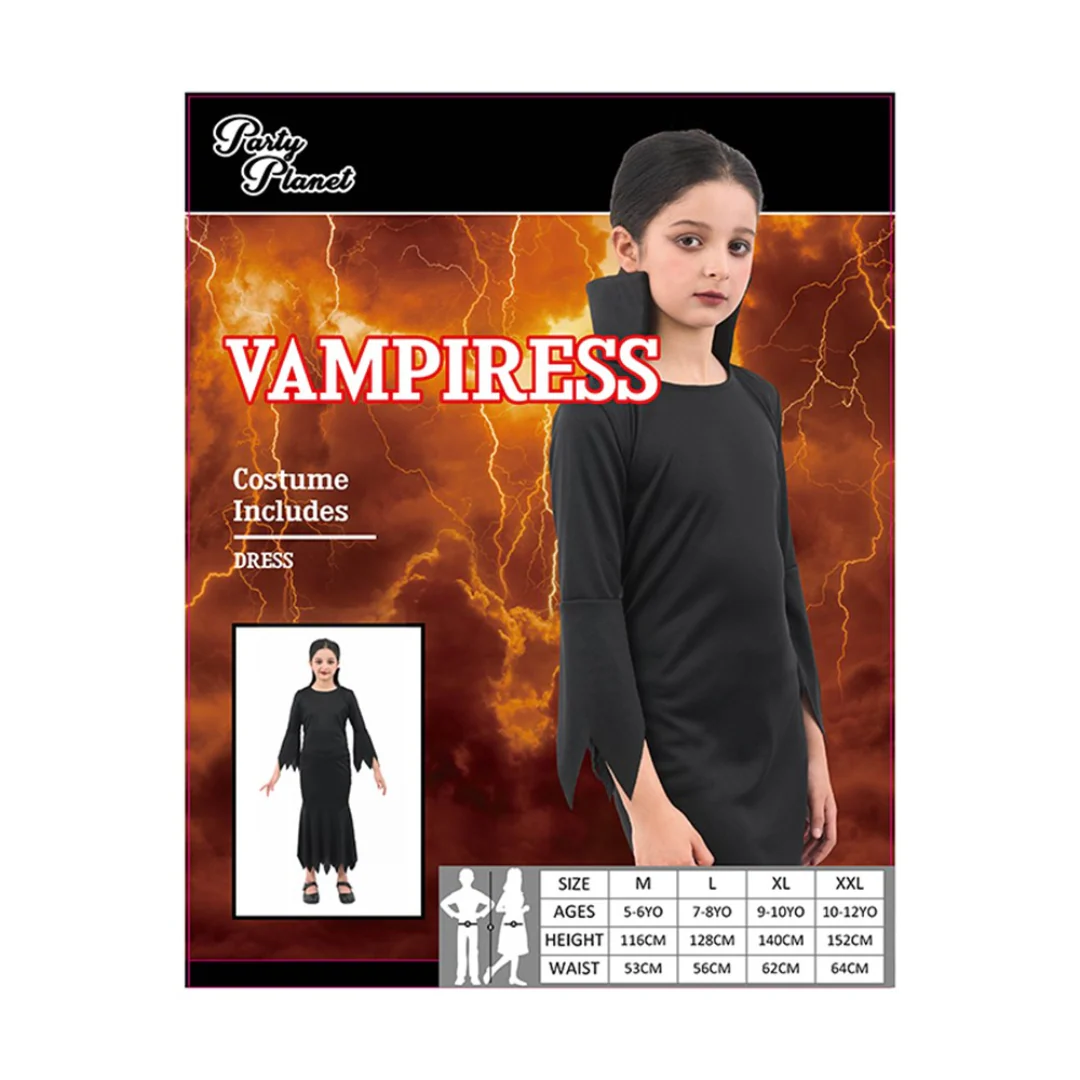 Girl Vampiress Costume 2 Asstd
