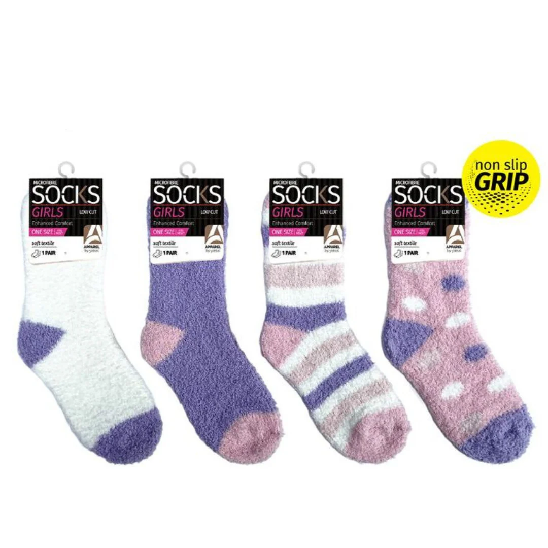 Girls Microfiber Socks Pastel Assorted