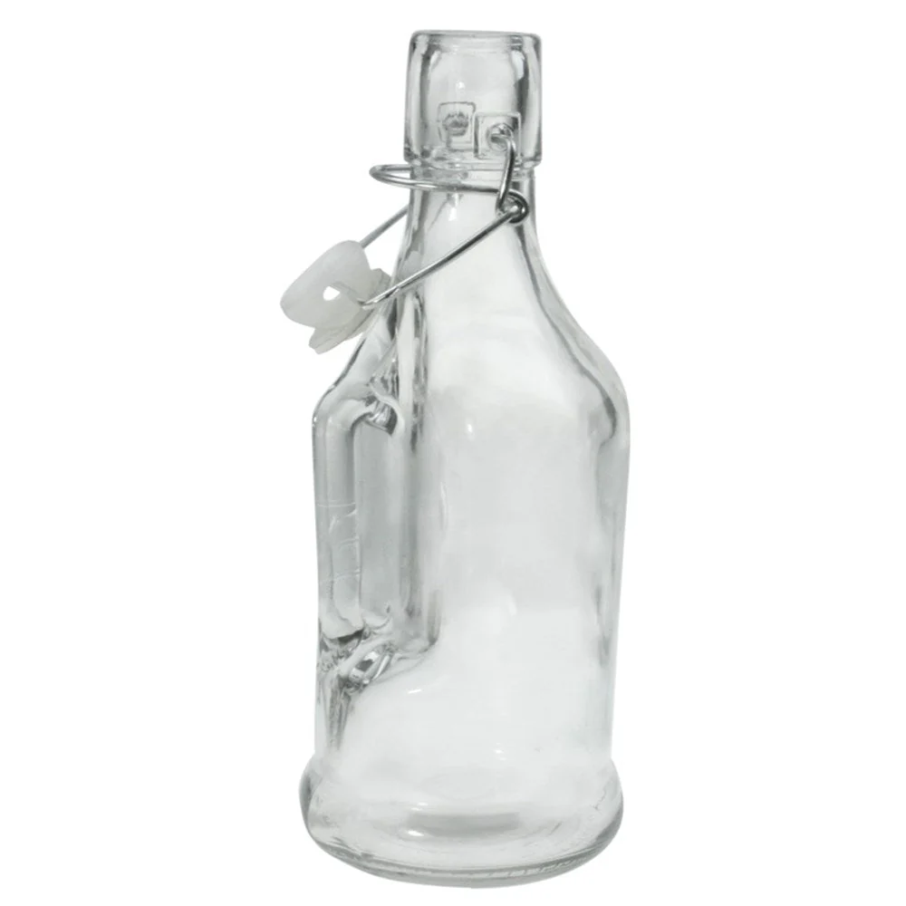 GLASS CLIP BOTTLE 350ML 7.5X7.5X19.5CM